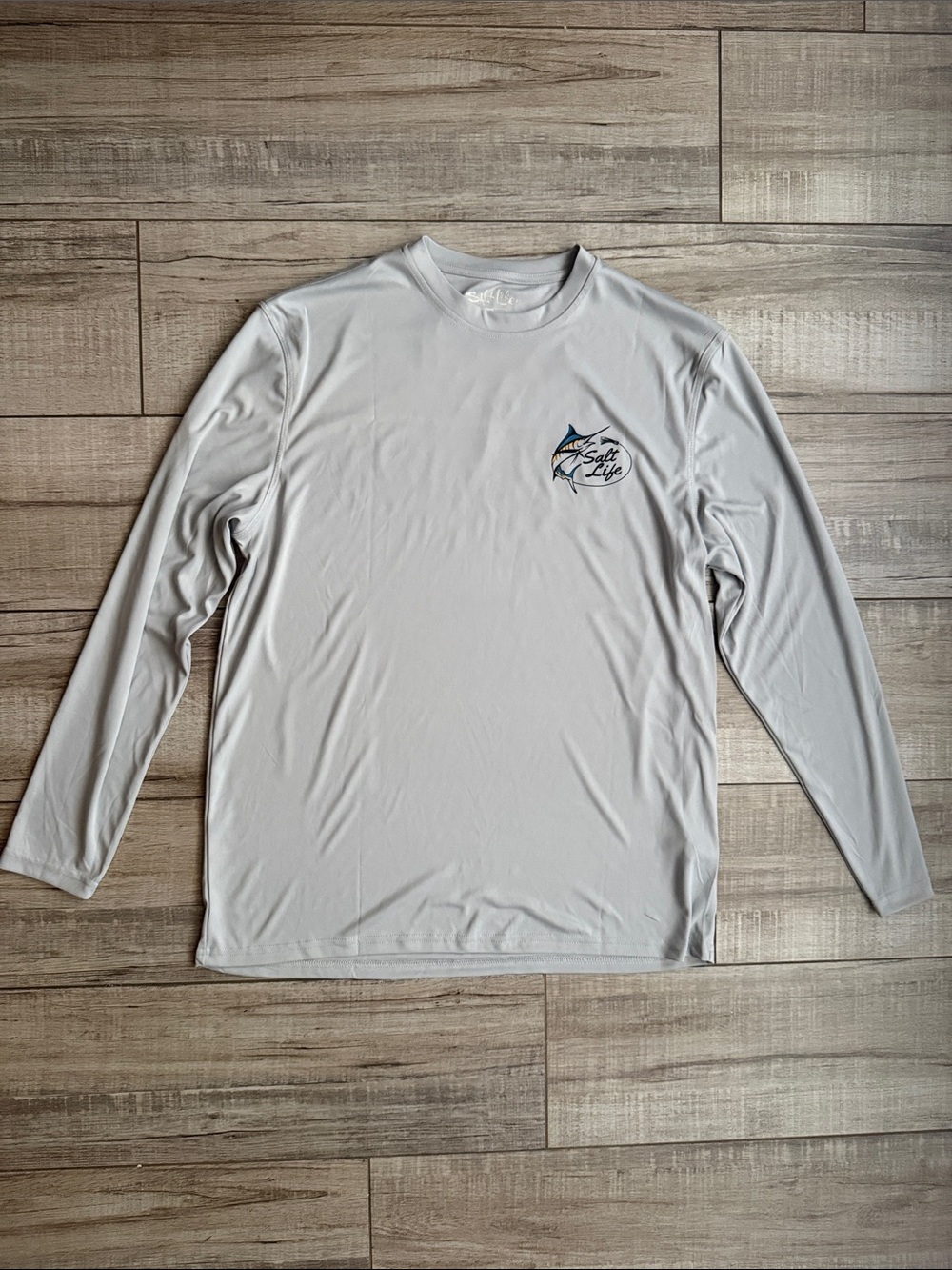 Salt Life Long Sleeve Performance Tee - Light Gray